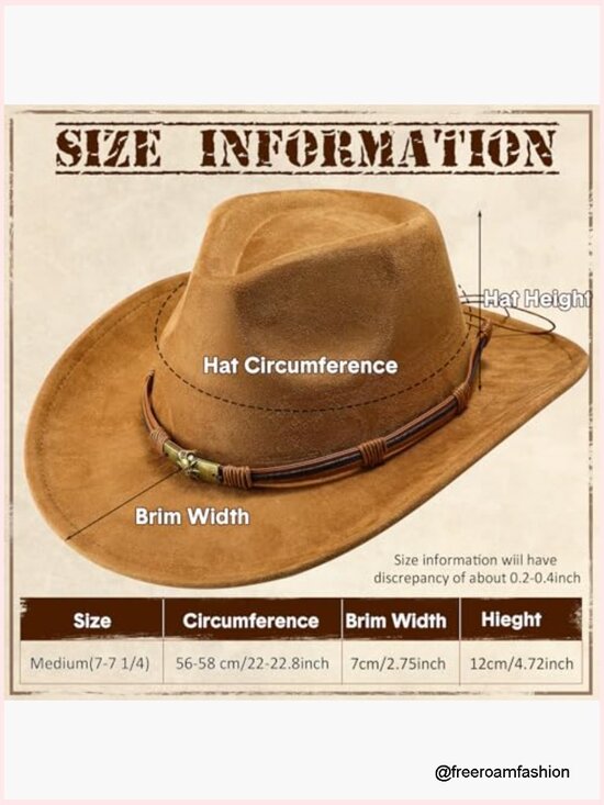 4 Pack Cowboy Hats - Wide Brim Felt Western Suede Panama Cap for Adults main image 3